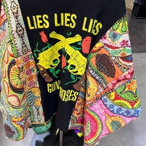 Kantha Band Poncho Tunic Guns N Roses